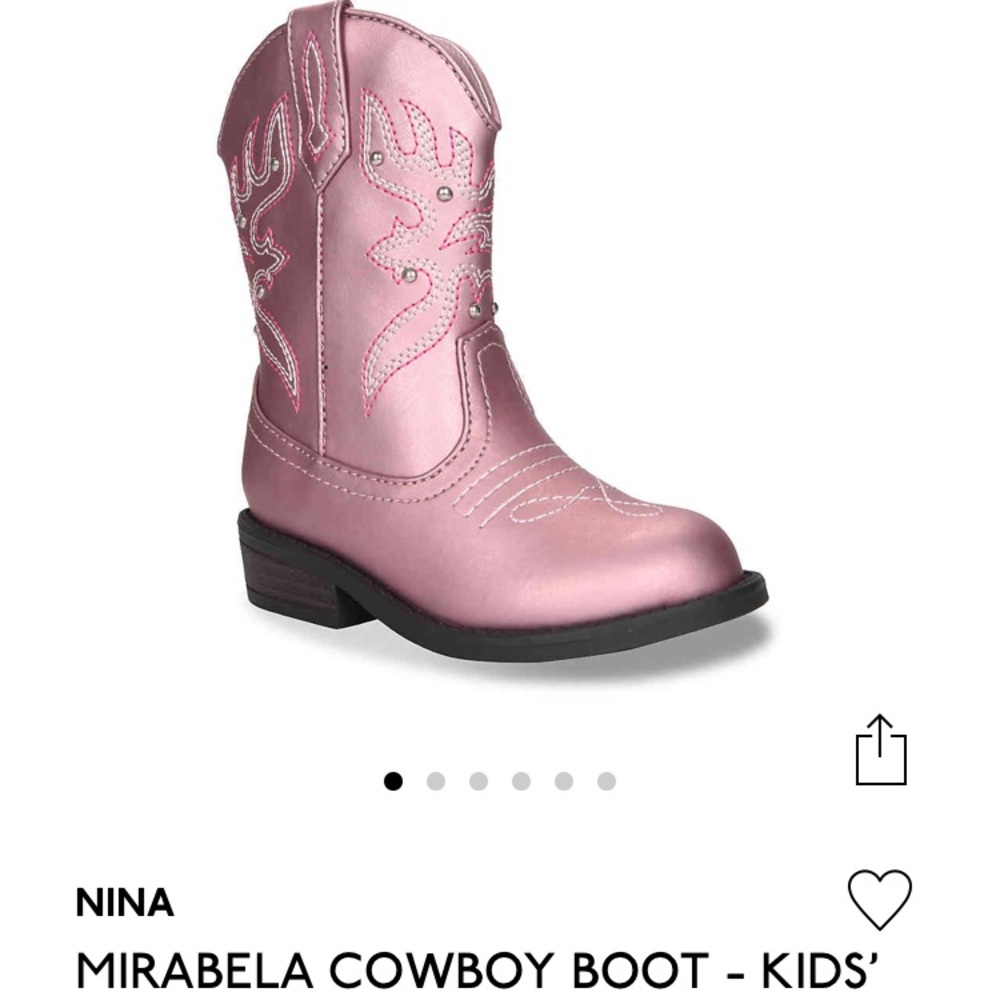 New* Nina mirabela cowboy boots toddler 5 pink